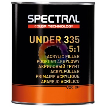 Акриловая автомобильная грунтовка SPECTRAL Under 335 Р1, белый, 3,5 л + Отвердитель Н6525, 0,7 л