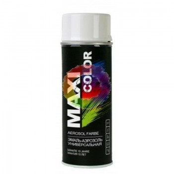 Maxi Color Эмаль аэрозольная универсальная, белая, 400мл 