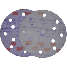 3M 51053 Супертонкий Абразивный Полировальный Диск Hookit 260L, діам. 150 мм, P1500, конфіг. LD861A