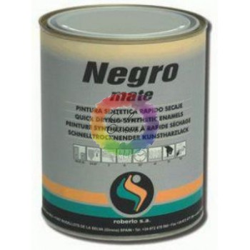 Алкидная автоэмаль Roberlo Negro Mate 1 л (Черная матовая)