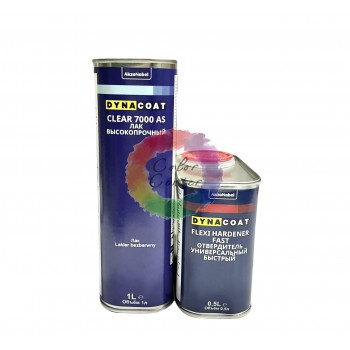 DYNA Clear 7000 AS Акриловый Лак + отвердитель Flexi fast, 1л+0,5л